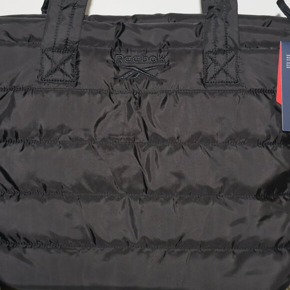 NWT Reebok Beatrice Black Puffer Tote Bag 20.9L - Picture 6 of 6